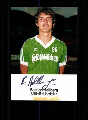 Bastian Hellberg Autogrammkarte Hannover 96 1984-85 Orginal Signiert