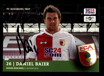 Daniel Baier Autogrammkarte FC Augsburg 2009-10 Original Signiert