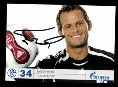 Toni Tapalovic Autogrammkarte FC Schalke 04 2007-08 Original Signiert