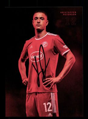 Kristoffer Peterson Autogrammkarte Fortuna Düsseldorf 2021-22 Original Signiert