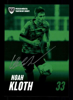 Noah Kloth Autogrammkarte Preußen Münster 2021-22 Original Sign