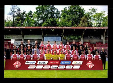 Original Mannschaftskarte Würzburger Kickers 2021-22
