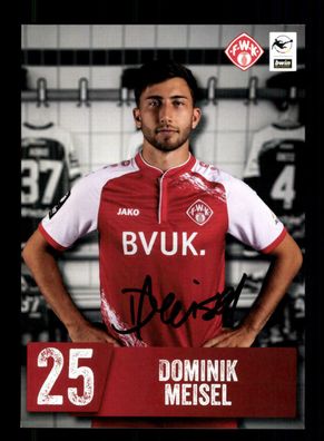 Dominik Meisel Autogrammkarte Würzburger Kickers 2021-22 Original Signiert
