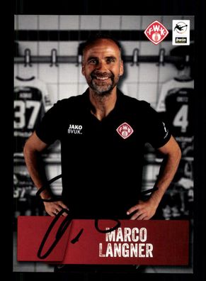Marco Langner Autogrammkarte Würzburger Kickers 2021-22 Original Signiert