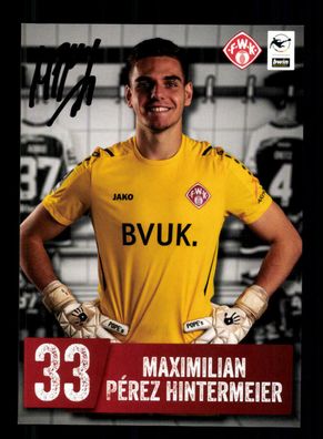 Maximilian Perez Hintermeier Autogrammkarte Würzburger Kickers 2021-22 Original