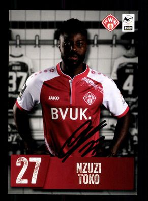 Nzuzi Toko Autogrammkarte Würzburger Kickers 2021-22 Original Signiert