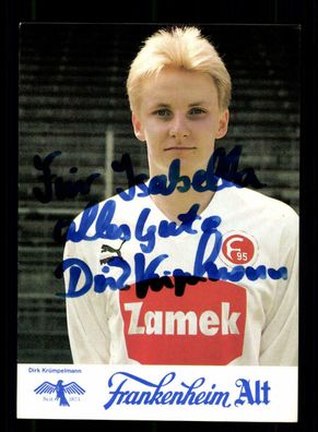 Dirk Krümpelmann Autogrammkarte Fortuna Düsseldorf 1988-89 Original Signiert