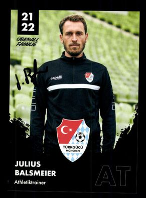 Julius Balsmeier Autogrammkarte Türkgücü München 2021-22 Original Signiert