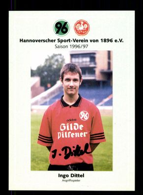 Ingo Dittel Autogrammkarte Hannover 96 1996-97 Original Signiert