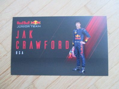 Red Bull Junior Team - Jak Crawford - Autogrammkarte!!!