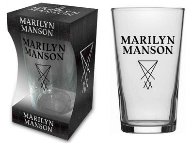 Marilyn Manson Logo Bierglas Trinkglas Beer glass 100% Merchandise