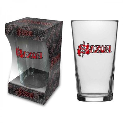Saxon Logo Bierglas Trinkglas Beer glass offizielle Merchandise NEU