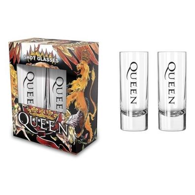 Queen Crest Shotglas Schnapsglas Set NEU & 100% offizielles Merch!