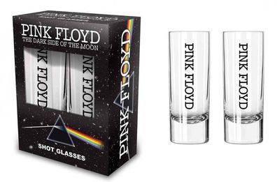 Pink Floyd Dark Side Of The Moon Shotglas Schnapsglas Set 100% offizielles Merch!