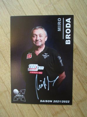Tischtennis Bundesliga TTC Jülich Saison 21/22 Miro Broda - handsigniertes Autogramm!