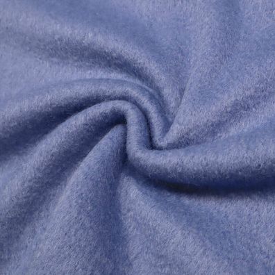 Stoffmuster 8 x 12 cm von Alpaka-Wolle-Stoff, kornblumenblau