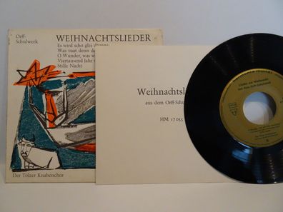 7" Orff Schulwerk Weihnachtslieder Tölzer Knabenchor harmonia mundi HM17055 Beiblatt