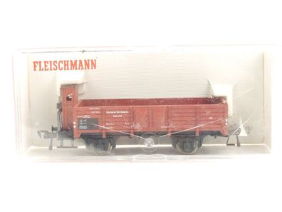 E216 Fleischmann H0 5204 offener Güterwagen mit Bremserhaus Halle 7411 DRG