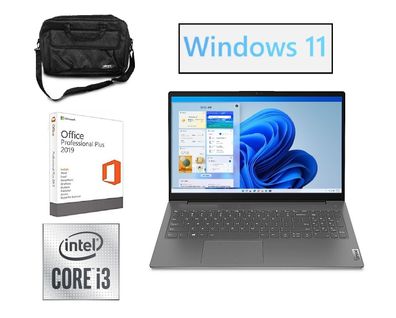 15,6" Notebook Lenovo V15 i3-1115G4 2x4,1G 8/256 Windows 11 Pro MS-Office 2019 Tasche