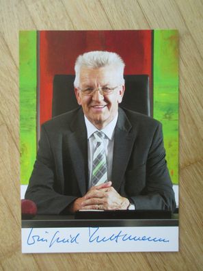 Baden-Württemberg Ministerpräsident Winfried Kretschmann - handsigniertes Autogramm!