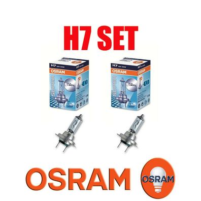 2 x OSRAM H7 SUPER + 30 % Mehr Licht 12V 55W DUO PACK Made in Germany DHL Versand