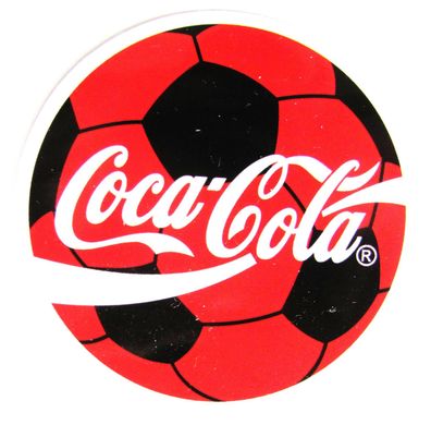 Coca Cola - Aufkleber - Ball mit Schriftzug - Motiv 064 - 63 mm