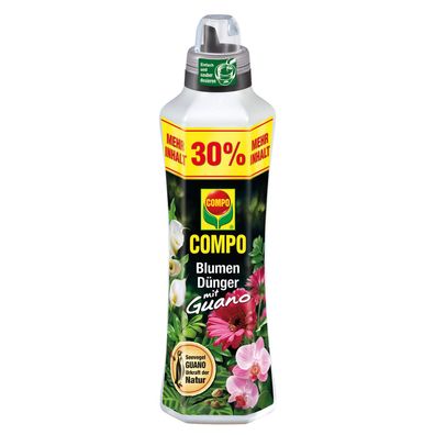 COMPO Blumendünger mit Guano - Gebinde: 1,3 Liter