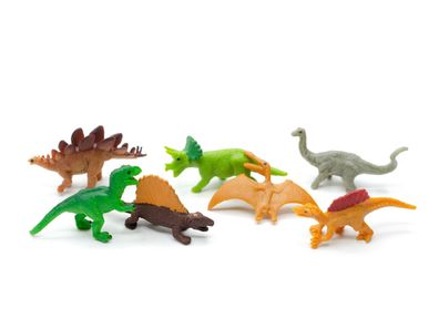 7x Dinosaurier Baby Kinder Tierfiguren Aufstellfiguren Dino Dinos Glücks-Minis