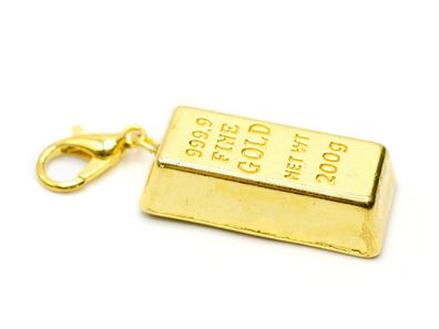Goldbarren Charm Zipper Pull Anhänger Gold Barren Glück Glücksbringer