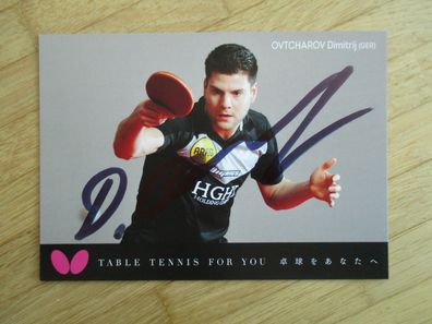 Tischtennis Star Dima Ovtcharov - handsigniertes Autogramm!!