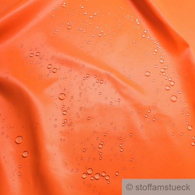 Stoff Baumwolle Feinköper signalorange Warnfarbe wasserabweisend 60° waschbar