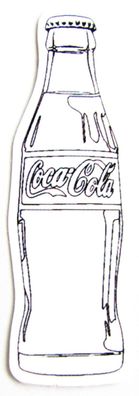 Coca Cola - Aufkleber - Flasche - Motiv 057 - 58 x 19 mm