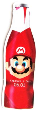 Coca Cola - Aufkleber - Flasche mit Mario - Motiv 119 - 64 x 19 mm