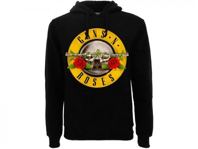 Guns n´ Roses 2 Guns Logo Hoodie Pullover Sweater Black - Official Merchandise Gr.M