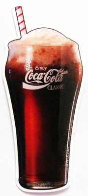 Coca Cola - Aufkleber - Glas mit Strohhalm - Motiv 030 - 64 x 55 mm