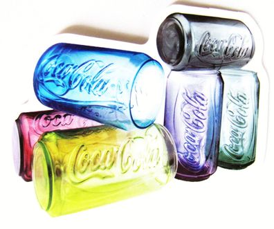 Coca Cola - Aufkleber - Gläser - Motiv 071 - 66 x 55 mm