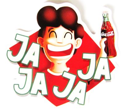 Coca Cola - Aufkleber - Ja Ja Ja Ja - Motiv 074 - 70 x 64 mm