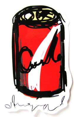 Coca Cola - Aufkleber - gemalte Dose - Motiv 088 - 71 x 45 mm