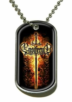 Ensiferum Sword Merchandise Dog Tag mit Kugelkette (60 cm) Neu New