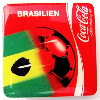 Coca Cola - Fußball Magnet 30 x 30 mm - Brasilien