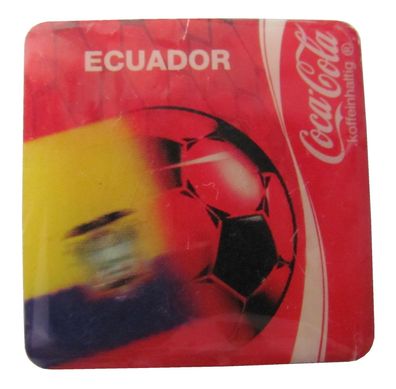 Coca Cola - Fußball Magnet 30 x 30 mm - Ecuador
