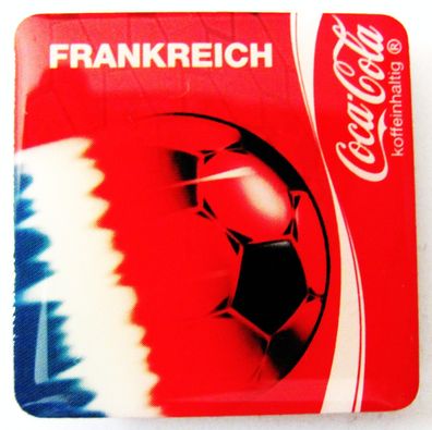 Coca Cola - Fußball Magnet 30 x 30 mm - Frankreich