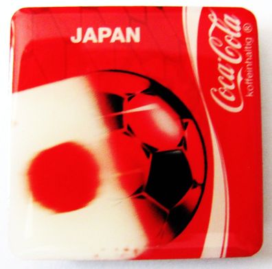Coca Cola - Fußball Magnet 30 x 30 mm - Japan