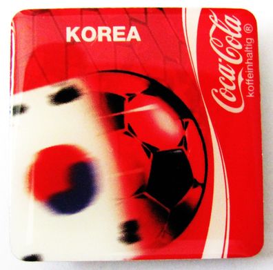 Coca Cola - Fußball Magnet 30 x 30 mm - Korea