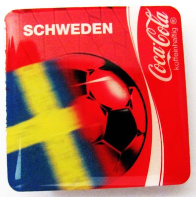 Coca Cola - Fußball Magnet 30 x 30 mm - Schweden