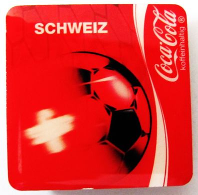 Coca Cola - Fußball Magnet 30 x 30 mm - Schweiz
