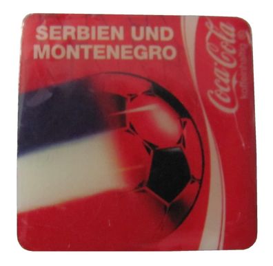 Coca Cola - Fußball Magnet 30 x 30 mm - Serbien und Montenegro
