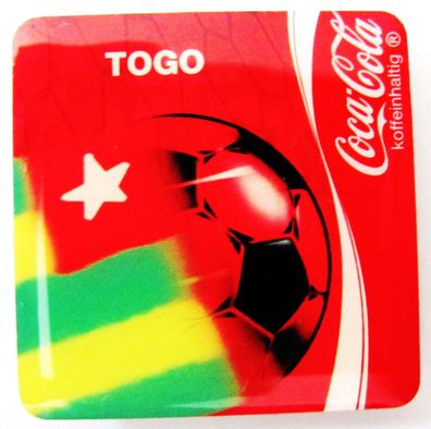 Coca Cola - Fußball Magnet 30 x 30 mm - Togo