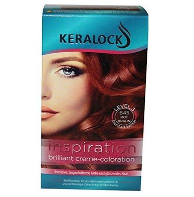Haarfarbe Keralock Inspiration Brilliant dauerhafte Creme-Coloration Rotbraun 645