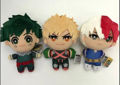 3 My Hero Academia Todori Shota Stofftiere Manga Anime Figuren Anhänger 13 cm NEU